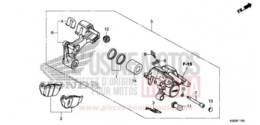 REAR BRAKE CALIPER MSX125E de 2014